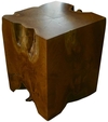 Organic Teak Root Cube Side Table