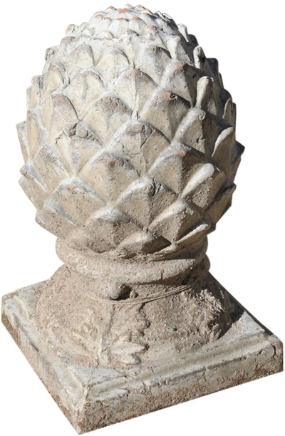 French Terracotta Artichoke Finial c.1960's