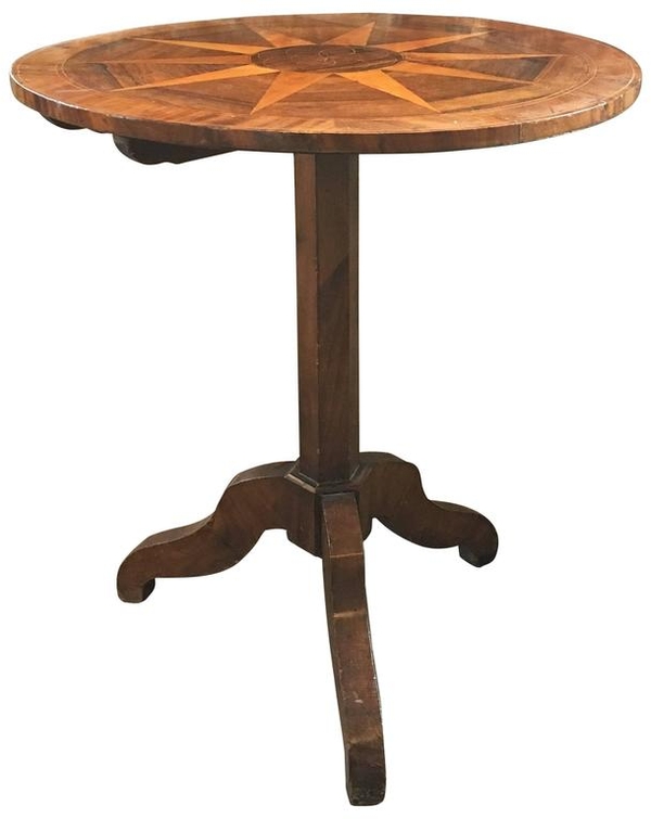 Marquetry Side Table, circa 19th Century